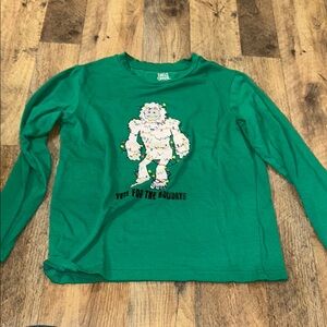 Falls Creek Green Yeti Kids Long Sleeve Shirt